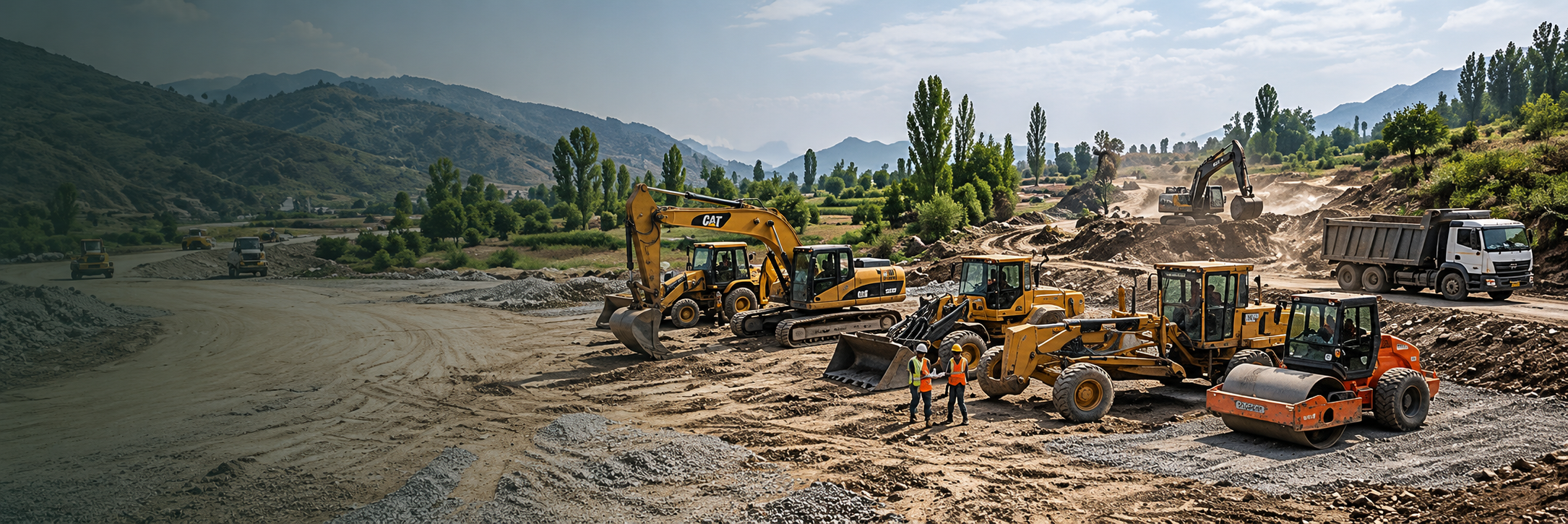 Construction equipment yard